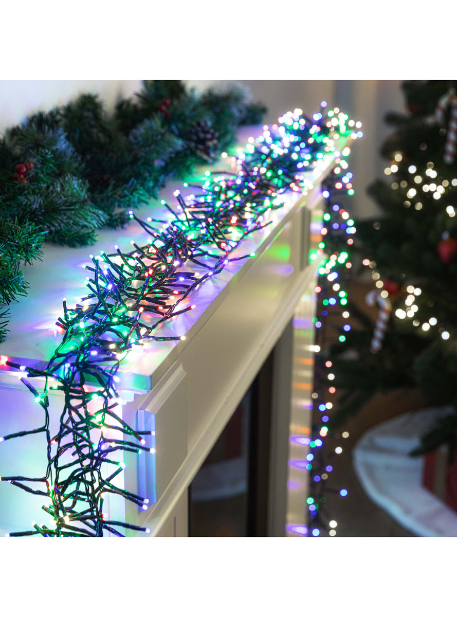 Multicolour 720 Bulb Cluster Christmas Lights - Alternate Image