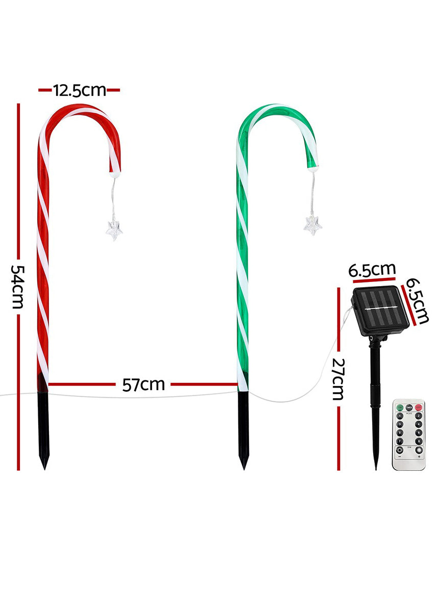 Candy Cane Path Lights | 8 Pack Christmas Decoration