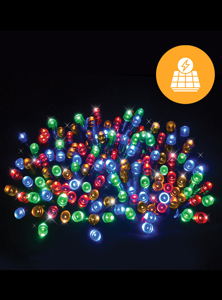 Multicolour Solar Powered 1000 Bulb Christmas Fairy String Lights