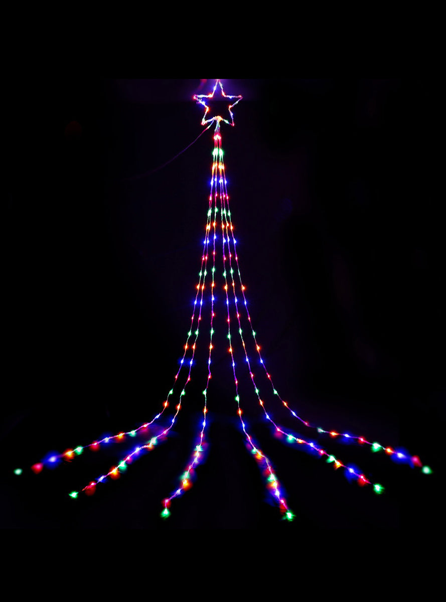 Multicolour Solar Powered 5 Metre Christmas String Lights Decoration with Star - Main Image