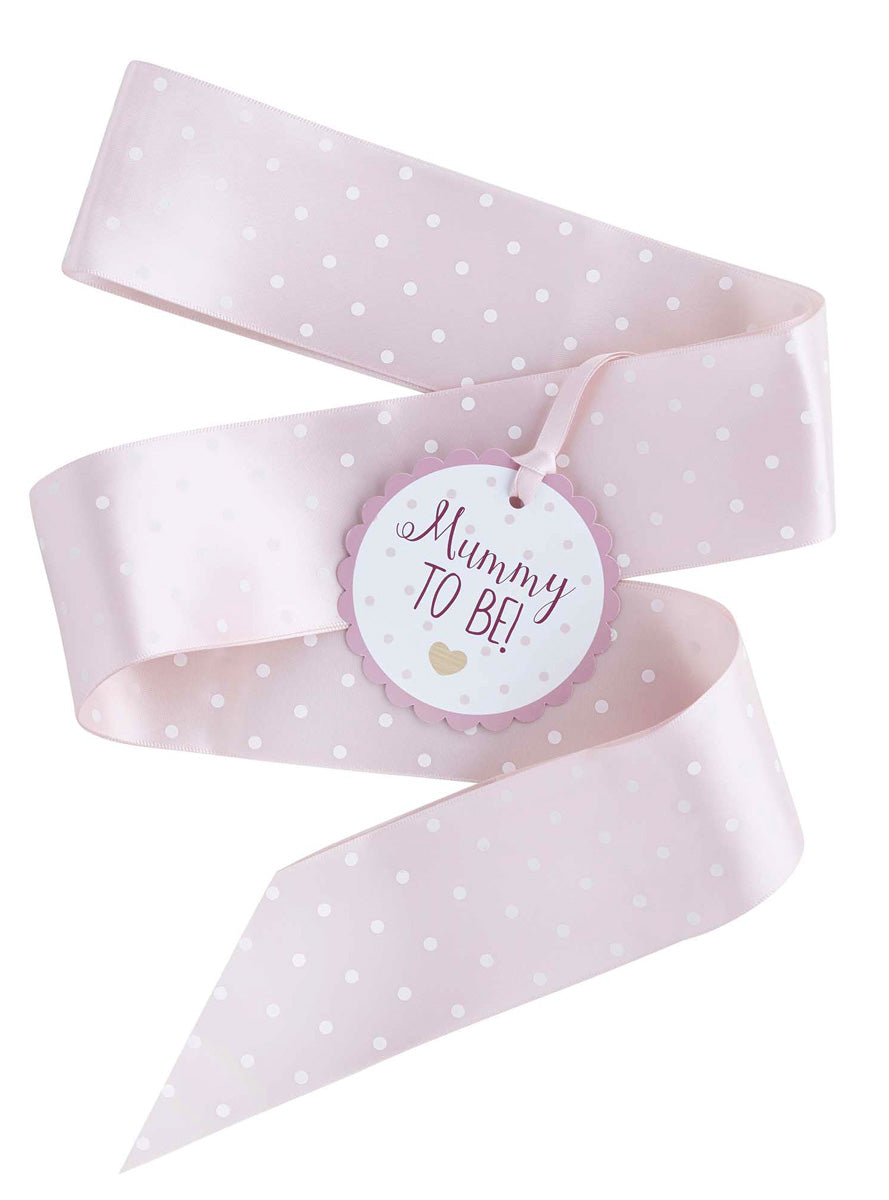 Mummy to Be Pink Baby Shower Ribbon Sash - Main Image