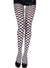 Black And White Checkered Full Length Costume Stockings