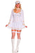 Plus Size Women's Stewardess White Costume Uniform Front