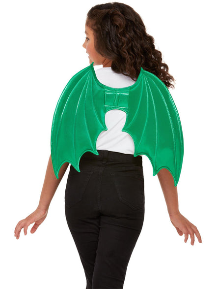 Green Mythical Dragon Wings for Kids - Main Image