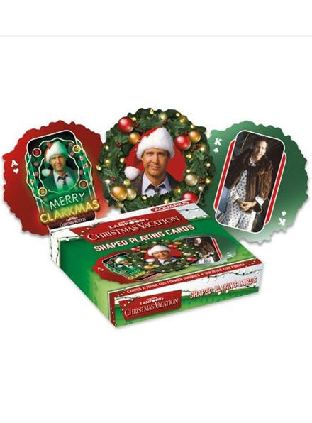 National Lampoons Christmas Vacation Playing Cards in the Shape of a Christmas Wreath