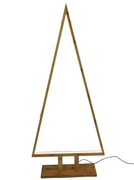 Natural Bamboo Christmas Tree Shaped LED Floor Lamp Decoration