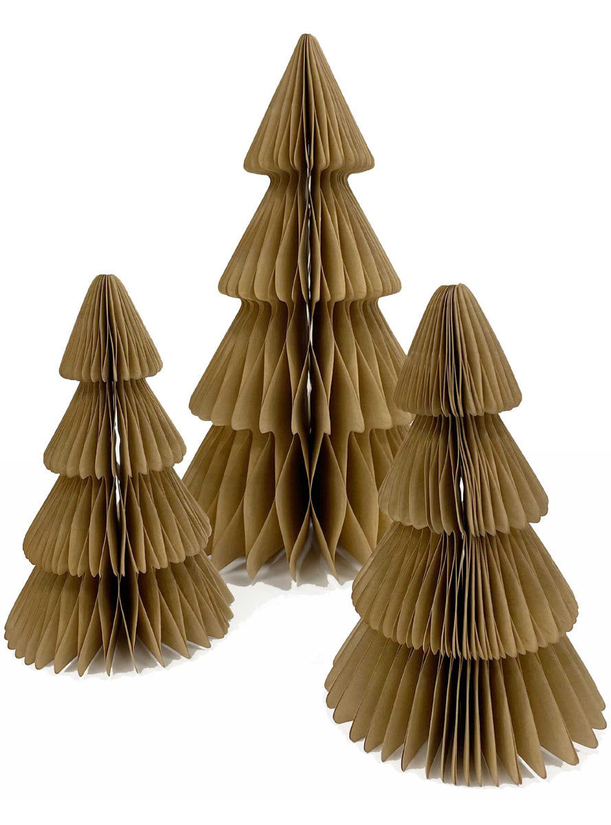 Natural Christmas Tree Honeycomb Decoration 20cm Alternative Image 1
