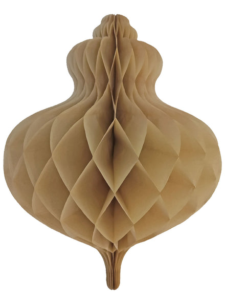 Natural Tissue Paper Bauble Hanging Honeycomb Decoration 40cm