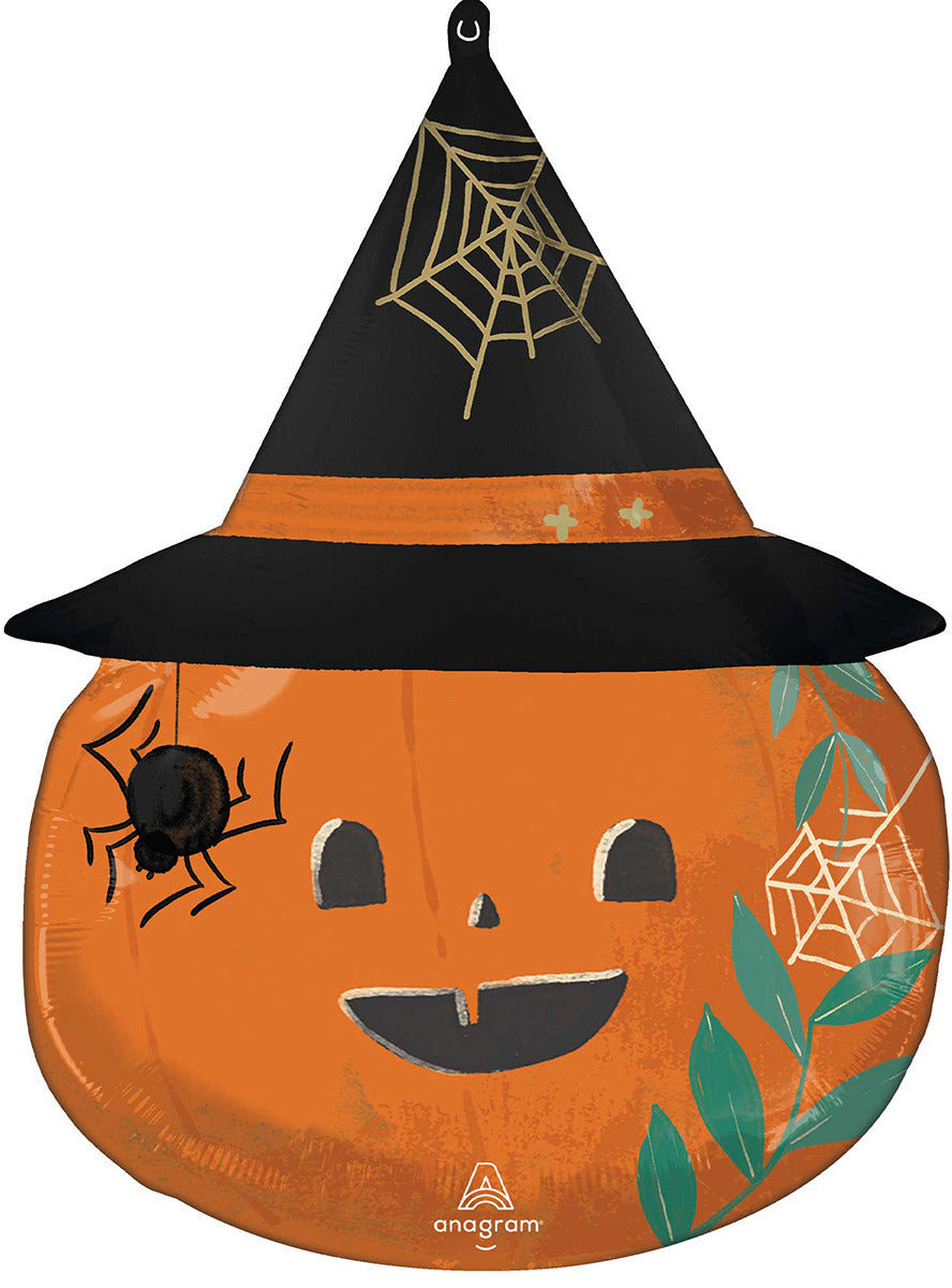 Witch Pumpking Supershape Halloween Balloon - Main Image