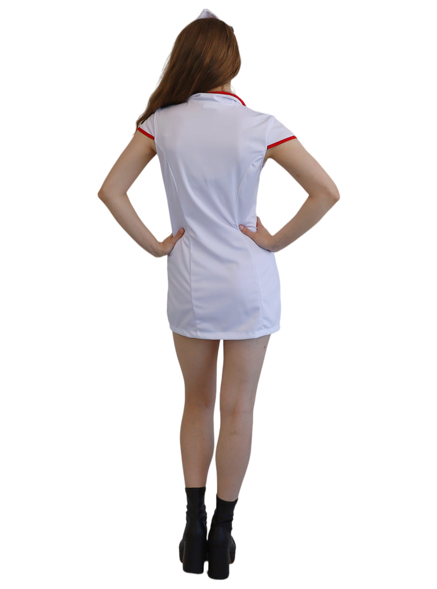 Naughty Nurse Sexy Womens Costume - Back Image