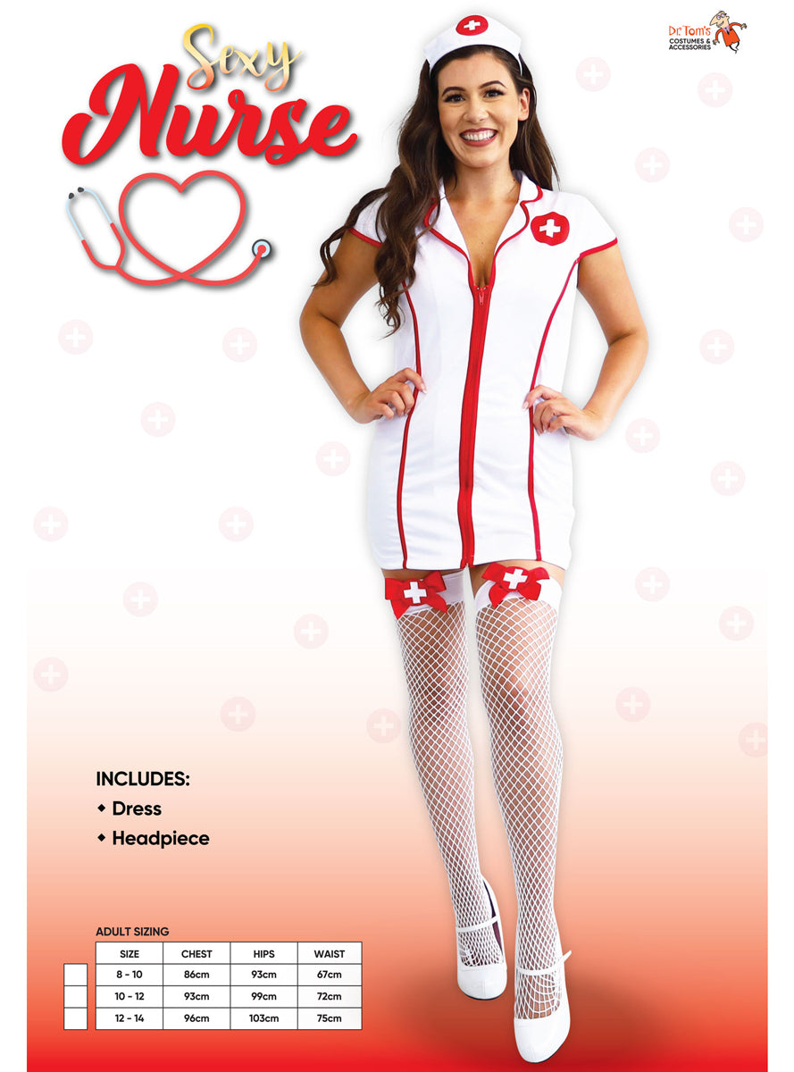 Naughty Nurse Sexy Womens Costume - Main Image