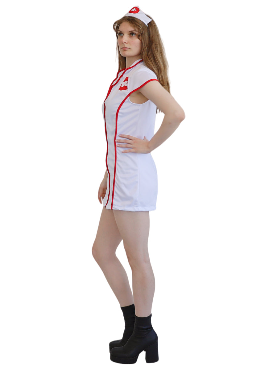Naughty Nurse Sexy Womens Costume - Side Image