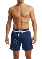 Men's Blue White And Red Board Shorts With Southern Cross Costume Accessory - main image