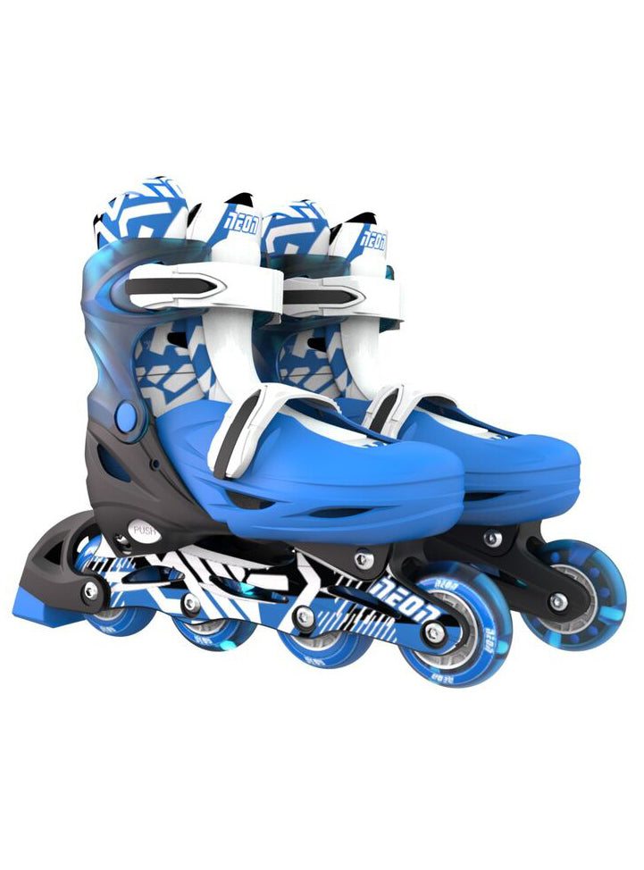 Neon Blue Combo Skates For Children - Alternate Image 2