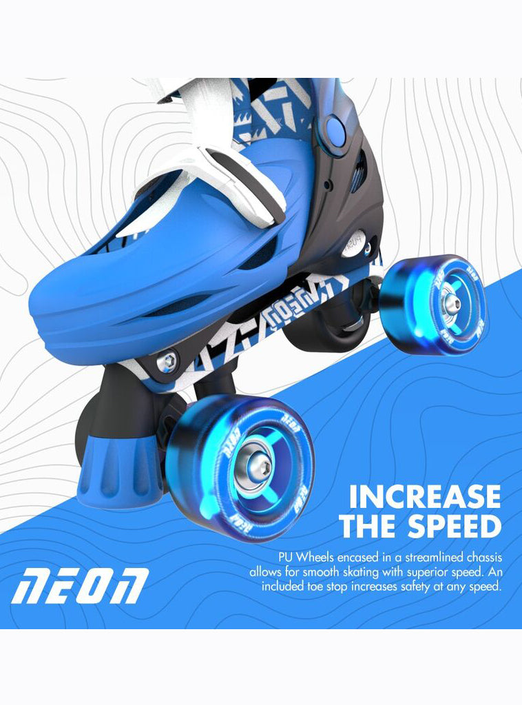 Neon Blue Combo Skates For Children - Info Image 4