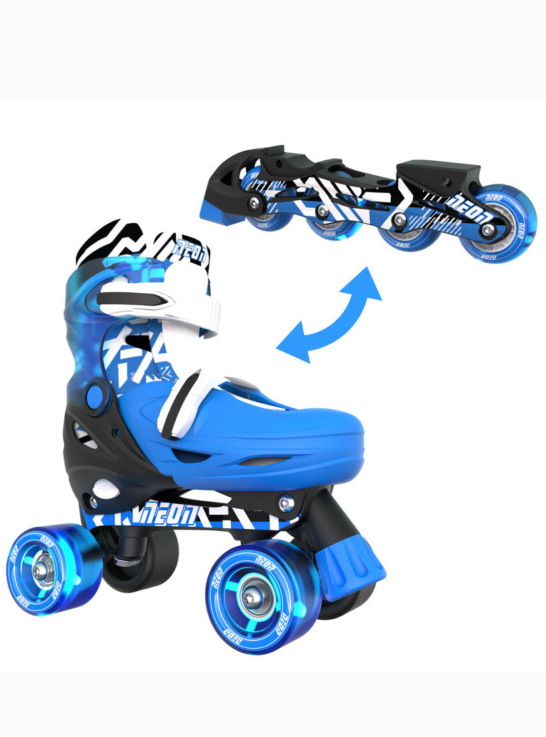Neon Blue Combo Skates For Children - Main Image