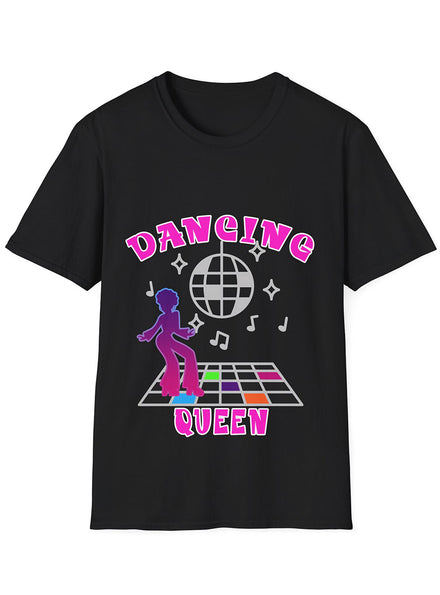 Neon Pink Dancing Queen Disco Costume Shirt - Front Image