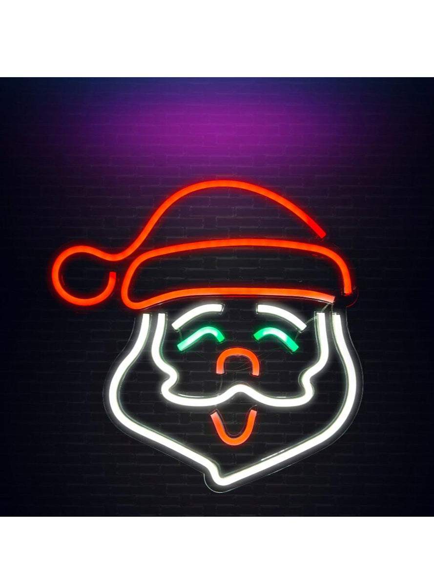 Neon Santa Face USB Rope Light Decoration - Main Image