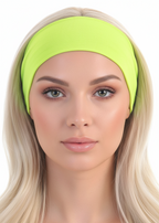 Image of Neon Yellow 1980s Sweatband Costume Accessory - main image