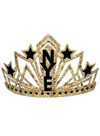 Image of NYE Gold Glitter And Stars Party Crown