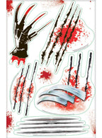 Image of Freddy Krueger Slashes Halloween Vinyl Wall Stickers