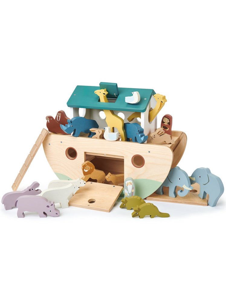 Noahs Wooden Ark Childrens Pretend Toy Set - Main Image