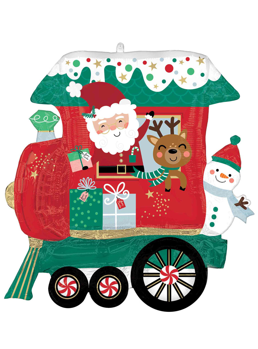 North Pole Express Christmas Supershape Self Sealing Foil Balloon 71cm