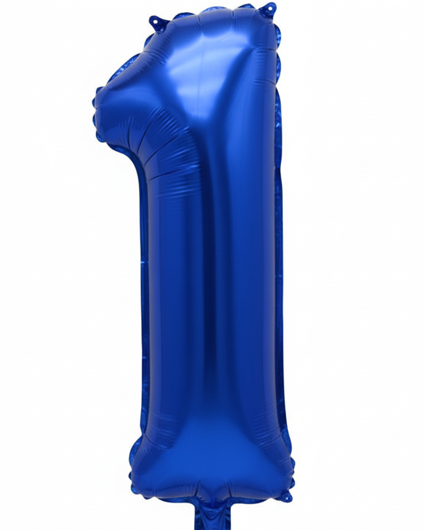 Blue Foil Number 1 35cm Balloon