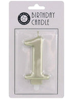 Image of Gold 9cm Number 1 Birthday Candle