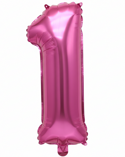 Pink Foil Number 1 35cm Balloon