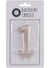 Image of Rose Gold 9cm Number 1 Birthday Candle
