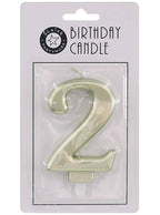 Image of Gold 9cm Number 2 Birthday Candle