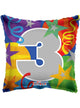 Image of Number 3 Multicolour 46cm Star Print Party Balloon
