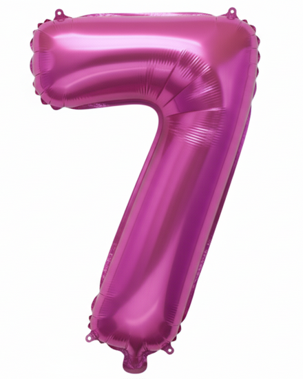 Pink Foil Number 7 35cm Balloon