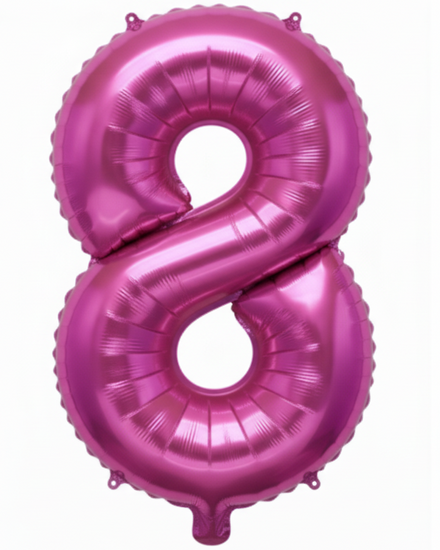 Pink Foil Number 8 35cm Balloon