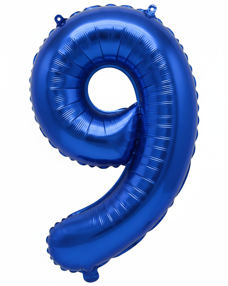 Blue Foil Number 9 35cm Balloon