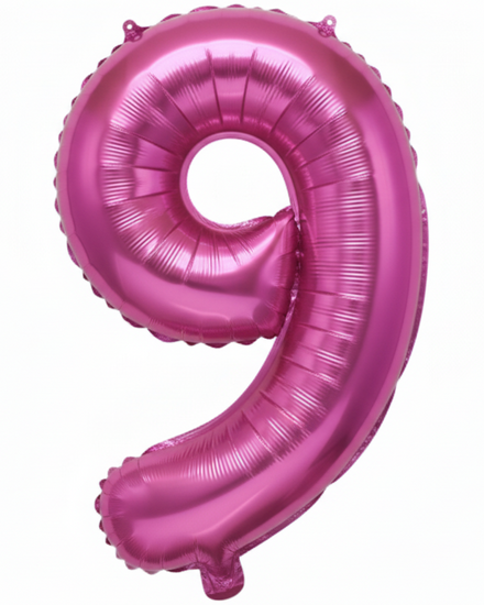 Pink Foil Number 9 35cm Balloon