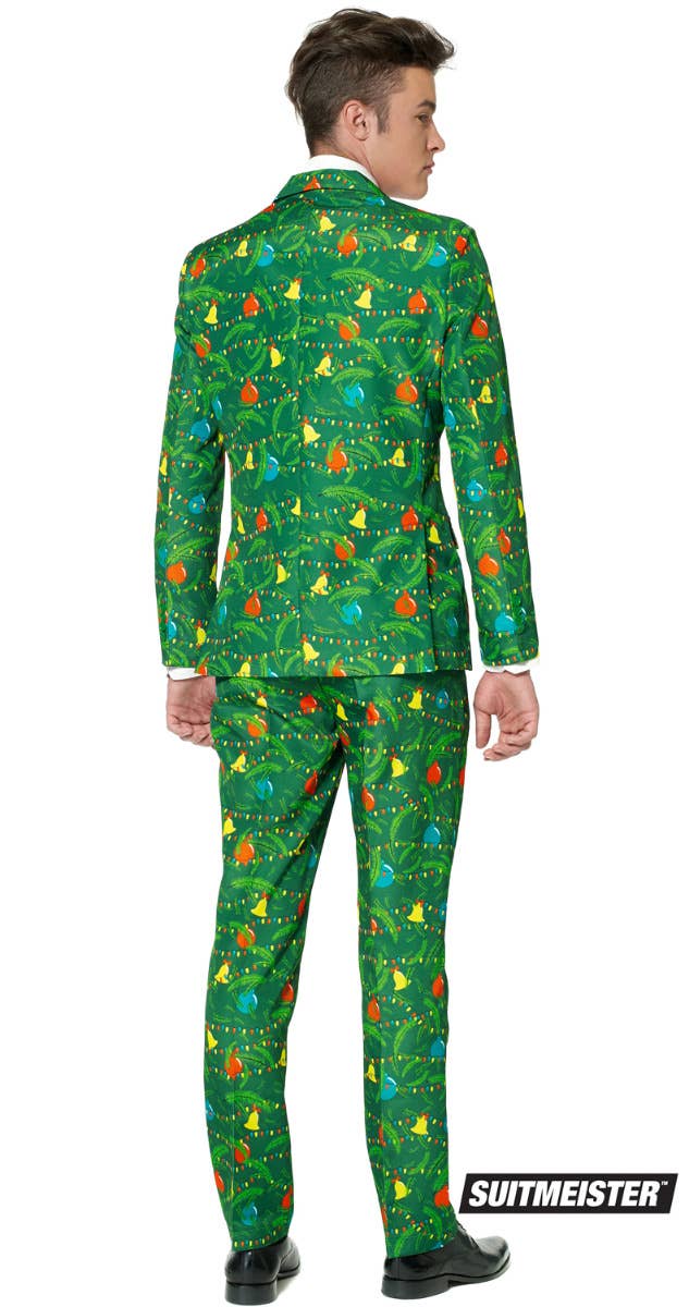 Green Christmas Tree Men's Suitmeister Festive Suit Back Image