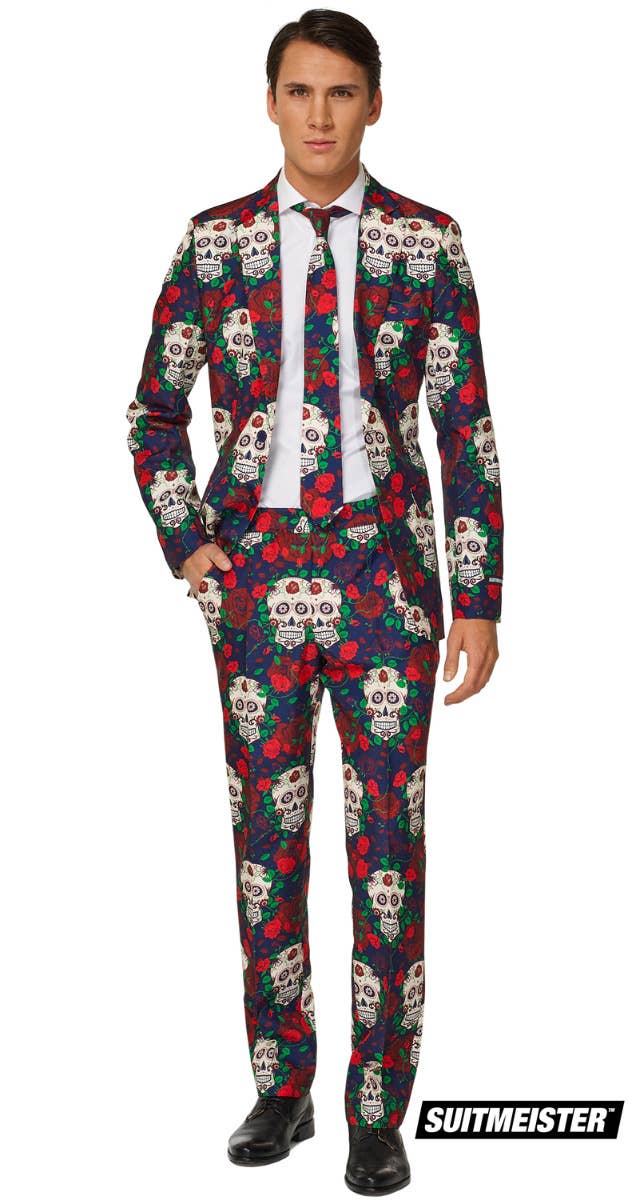 Men's Day of the Dead Opposuit Fancy Dress Suit Main Image