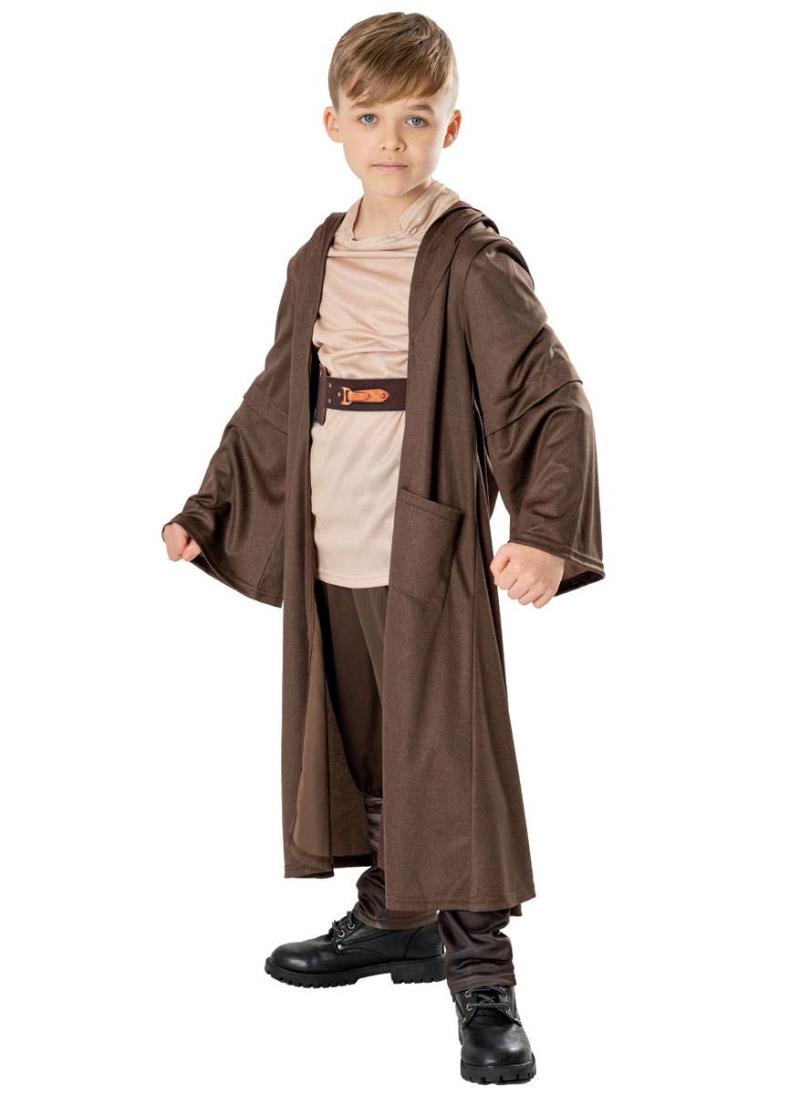 Image of Obi Wan Kenobi-Boy's Licensed Star Wars Costume - Main Image