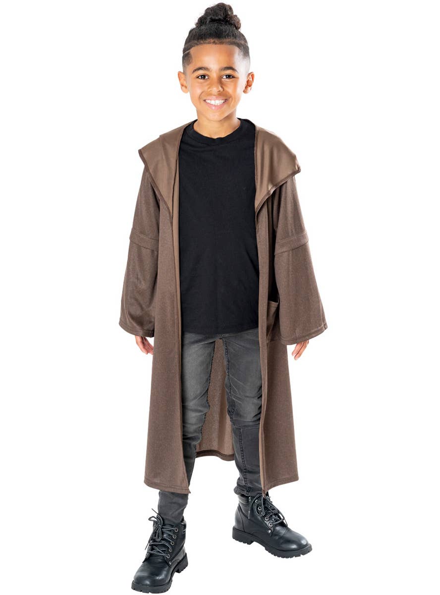 Image of Obi Wan Kenobi Boy's Star Wars Fancy Dress Costume - Front View