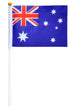 6 Mini Handheld Aussie Flags on Poles Australia Day Party Decorations - Main Image