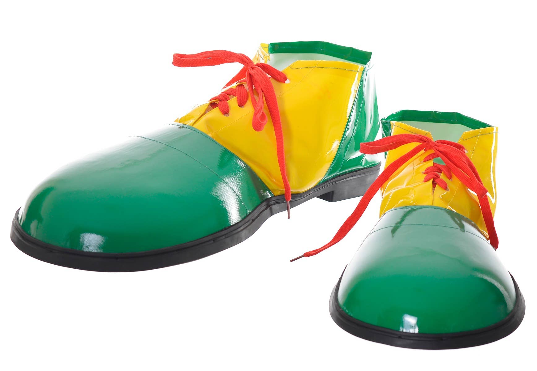 Yellow and Green Oversized Novelty Circus Clown Costume Shoes Accessory Main Image