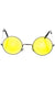Image of Groovy Round Yellow Lens Hippie Costume Glasses - Main Photo