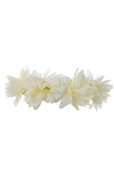 Cream coloured flower crown hippie fairy costume accessory main image