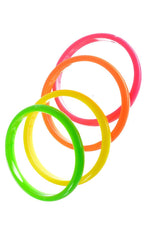 Neon 1980s Costume Bangles Set 80s Fashion Costume - Main Image