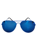 Blue Frame Aviator Costume Glasses with Blue Lenses