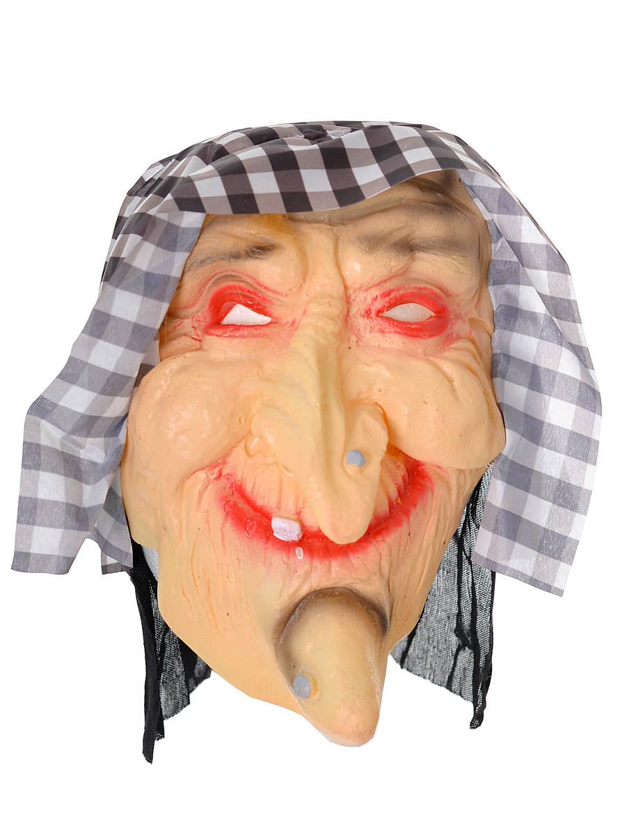Image of Latex Evil Old Witch Halloween Costume Mask