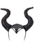 Black Evil Maleficent Horns on Headband with Gold and Silver Highlights Costume Accessory