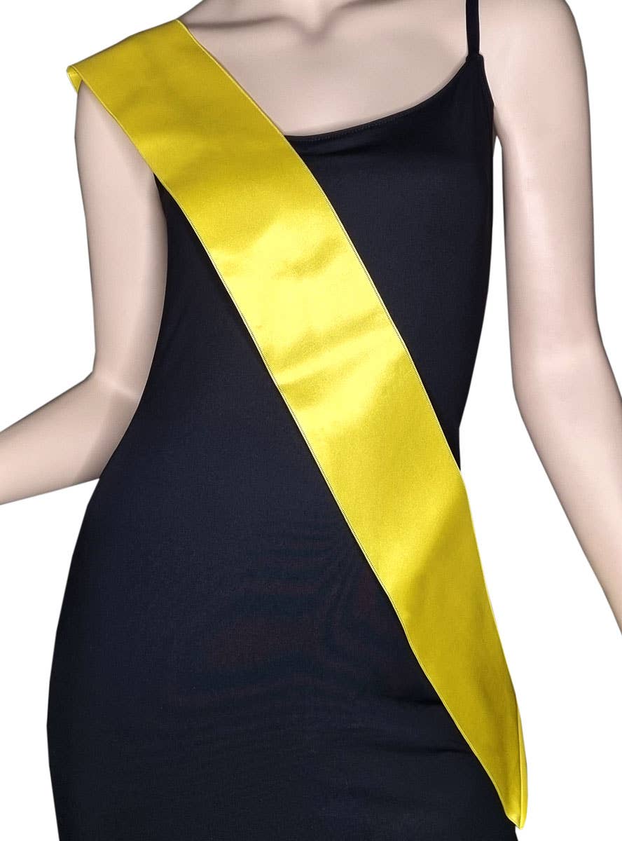 Yellow Satin Basic Costume Sash